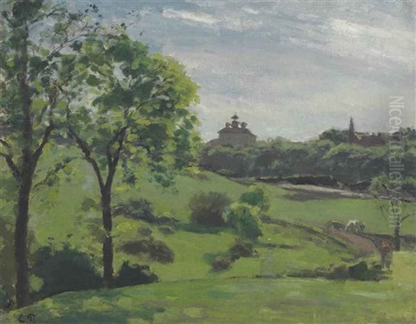 South Norwood, Etude Oil Painting by Camille Pissarro