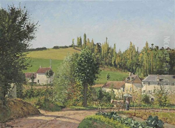 Hameau Aux Environs De Pontoise by Camille Pissarro