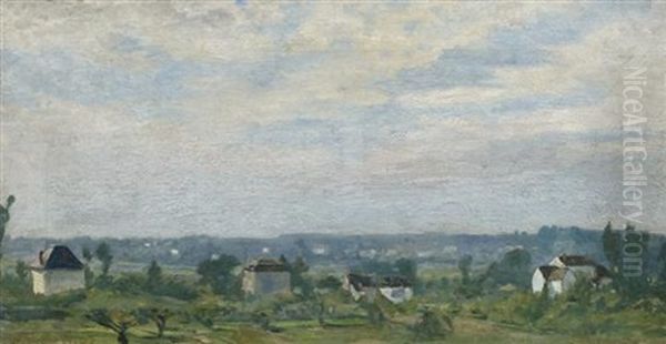 Franzosische Landschaft Oil Painting by Camille Pissarro