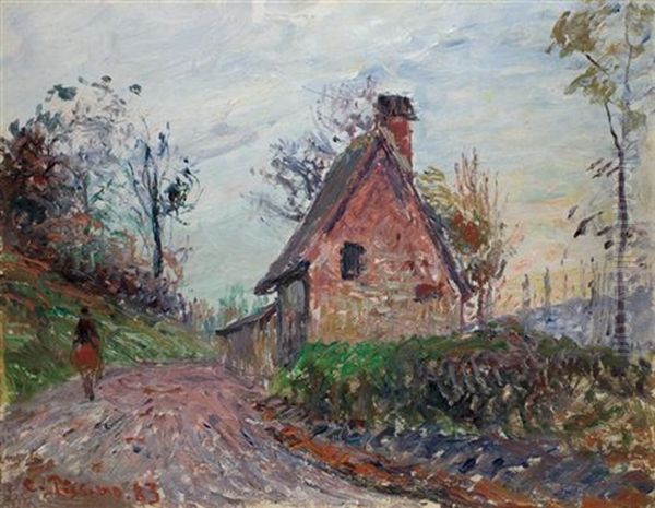 The Countryside Near Rouen Oil Painting by Camille Pissarro