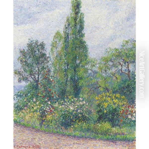 Le Jardin D'octave Mirbeau A Damps (eure) Oil Painting by Camille Pissarro