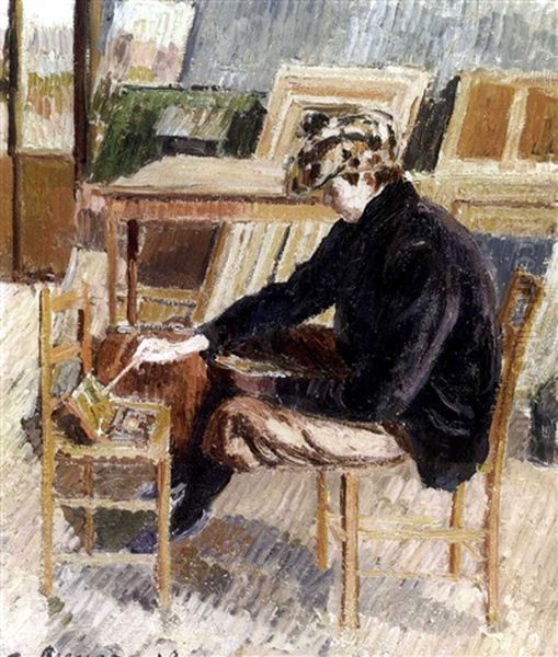 Paul Peignant, Esquisse Oil Painting by Camille Pissarro