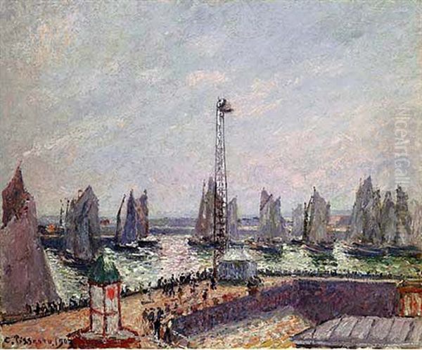 Avant-port Et Anse Des Pilotes, Le Havre Oil Painting by Camille Pissarro