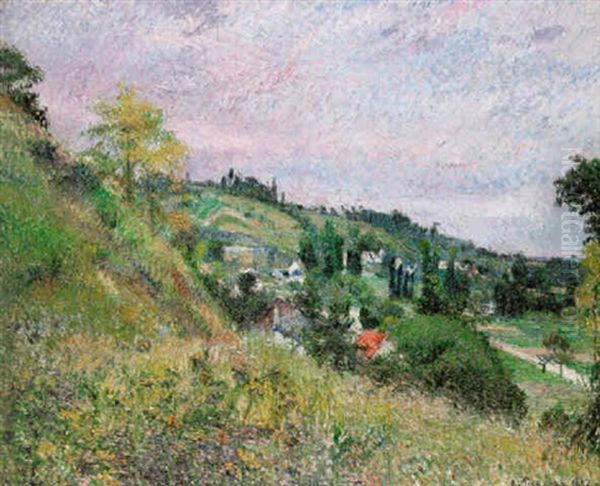 Sente Et Coteaux D'auvers Oil Painting by Camille Pissarro