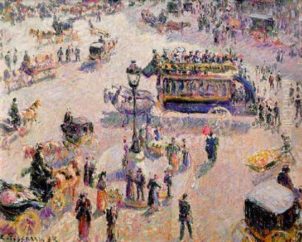 Place Saint-lazare Oil Painting by Camille Pissarro