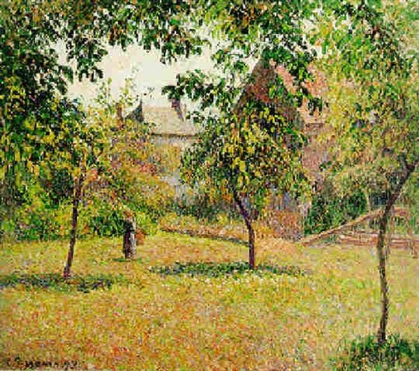 La Grange, Matin, Eragny Oil Painting by Camille Pissarro