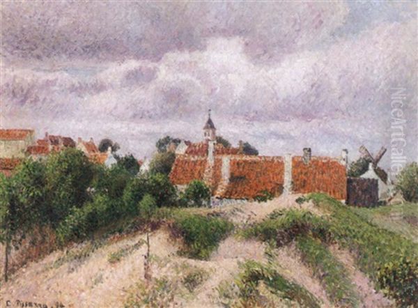 Le Village De Knocke, Belgique Oil Painting by Camille Pissarro