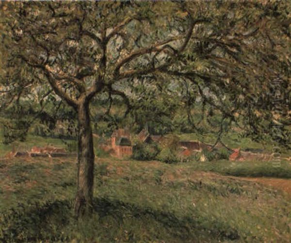 Pommier A Eragny Oil Painting by Camille Pissarro