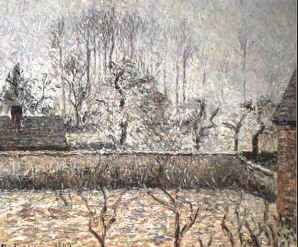 Paysage, Givre Et Brume, Eragny Oil Painting by Camille Pissarro