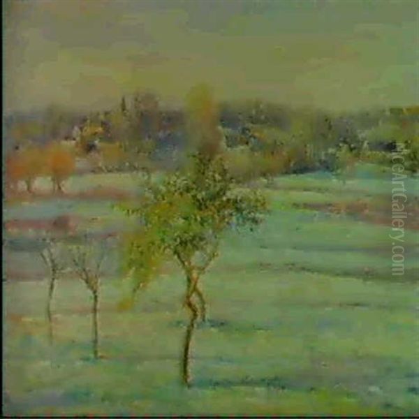 Gelee Blanche A Eragny Oil Painting by Camille Pissarro