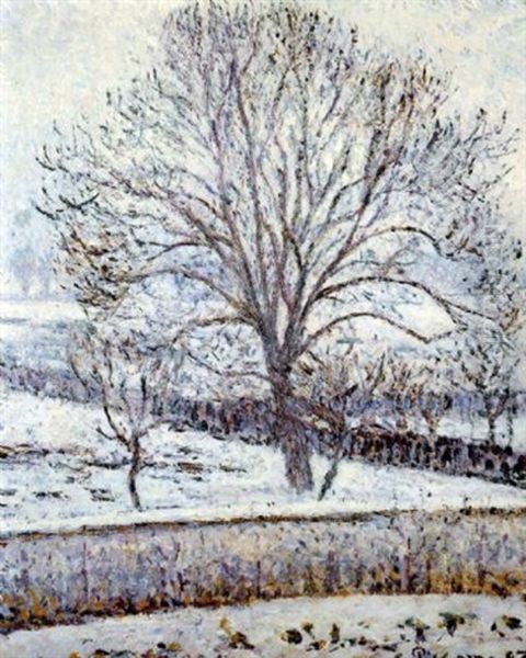 Le Degel, Eragny Oil Painting by Camille Pissarro