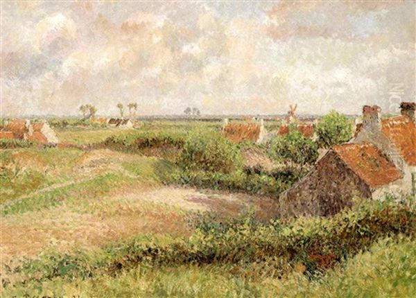 Vue De Zevekote, Knokke-sur-mer, Belgique Oil Painting by Camille Pissarro