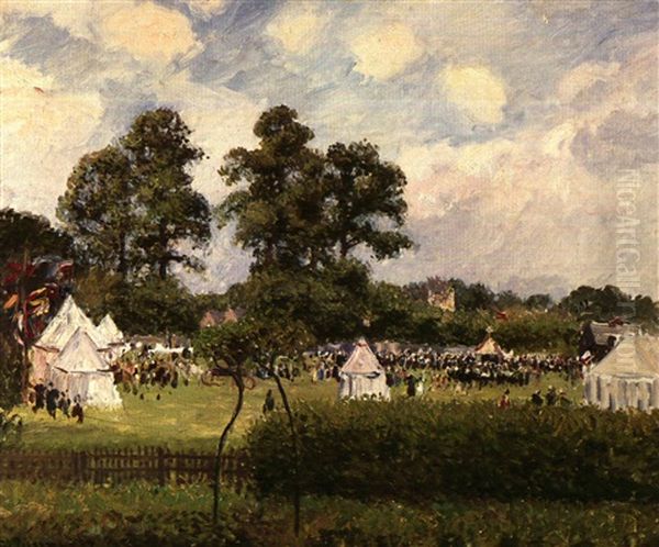 Fete De Jubile A Bedford Park, Londres Oil Painting by Camille Pissarro