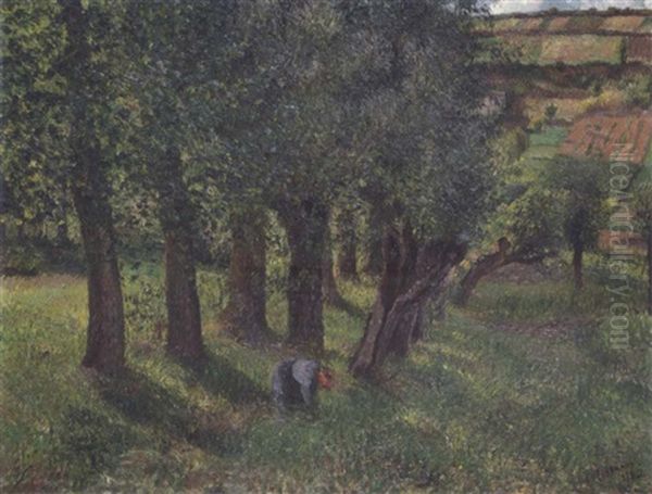 Le Chou A Pontoise Oil Painting by Camille Pissarro