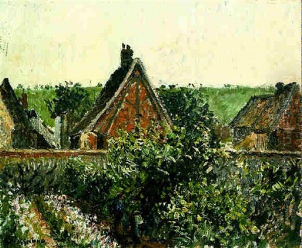 La Recolte Dans Le Verger, Eragny Oil Painting by Camille Pissarro