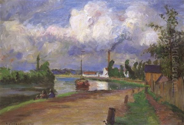 Paysage De L'oise Oil Painting by Camille Pissarro