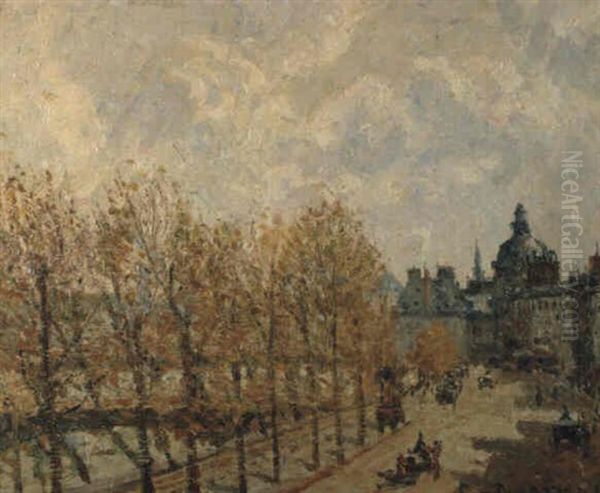 Quai Malaquais; Matin, Temps De Soleil Oil Painting by Camille Pissarro