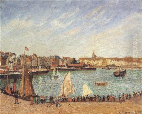 L'apres-midi, Soleil, Avant-port De Dieppe Oil Painting by Camille Pissarro