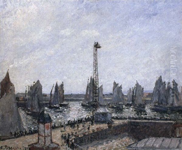 Avant-port Et Anse Des Pilotes, Le Havre Oil Painting by Camille Pissarro