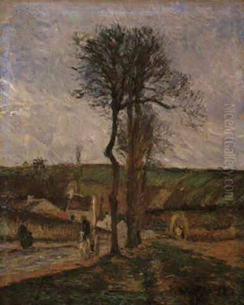 Environs De Pontoise Oil Painting by Camille Pissarro