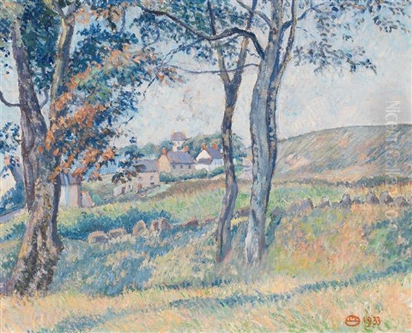 View Of Reynoldston, September 1933 Oil Painting by Lucien Pissarro