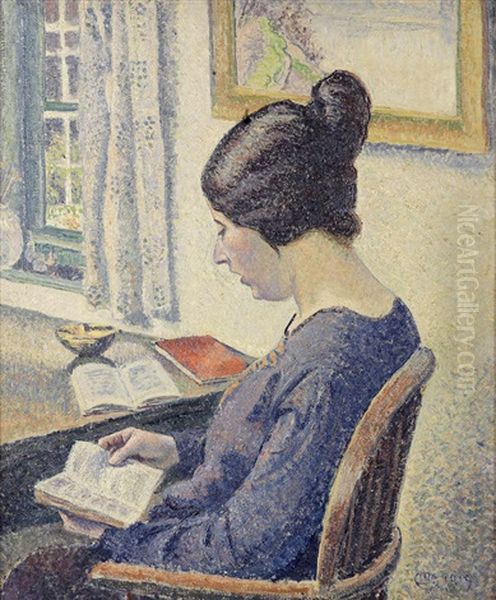 Portrait Of Miss Chivers by Lucien Pissarro