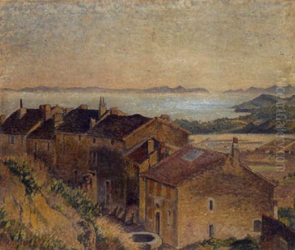 Rue Carnot, Bormes Oil Painting by Lucien Pissarro