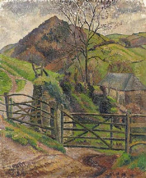 Ryland's Copse, Blackpool Oil Painting by Lucien Pissarro