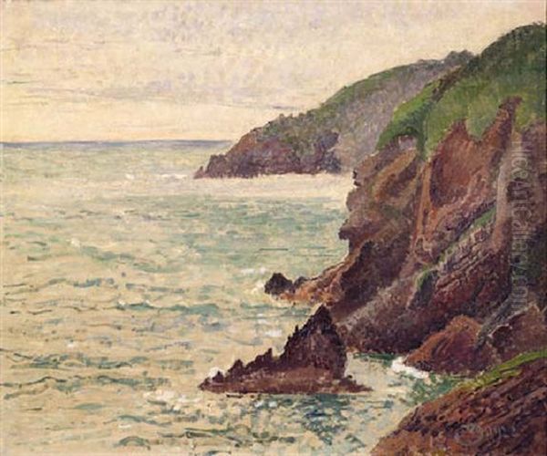 Compass Rocks, Dartmouth (september) Oil Painting by Lucien Pissarro