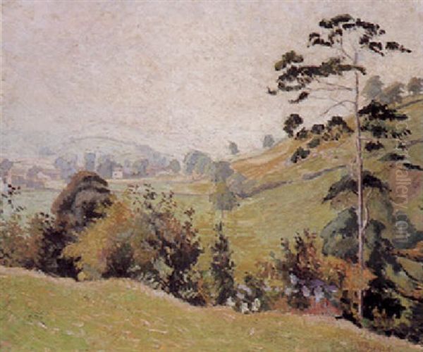 Misty Morning, Brough Oil Painting by Lucien Pissarro