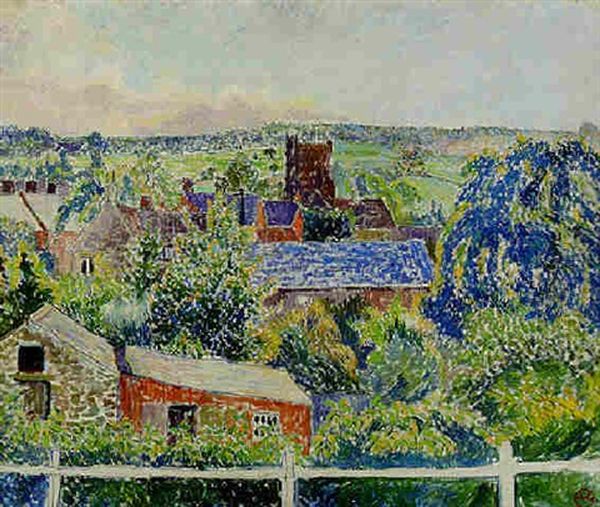 The Church, Chideock, Dorset Oil Painting by Lucien Pissarro