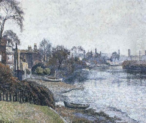 Chiswick Mall (sunny Effect) Oil Painting by Lucien Pissarro