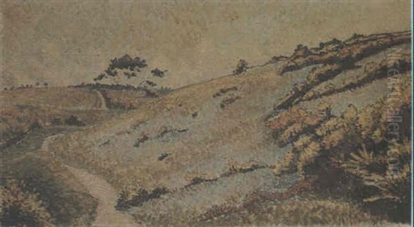 Horseman Hill, Lyme Regis Oil Painting by Lucien Pissarro