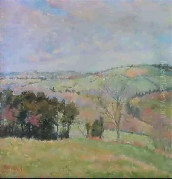 April Morning, Hewood Oil Painting by Lucien Pissarro