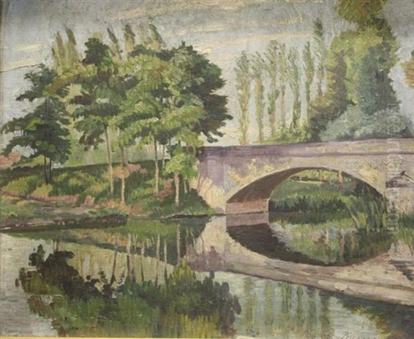 Pont A La Riviere Oil Painting by Ludovic Rodo Pissarro