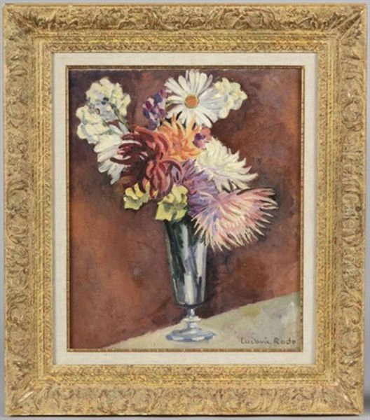 Les Dahlias Oil Painting by Ludovic Rodo Pissarro