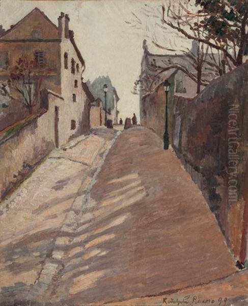 Rue De Village Oil Painting by Ludovic Rodo Pissarro