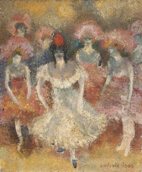 French Cancan Oil Painting by Ludovic Rodo Pissarro