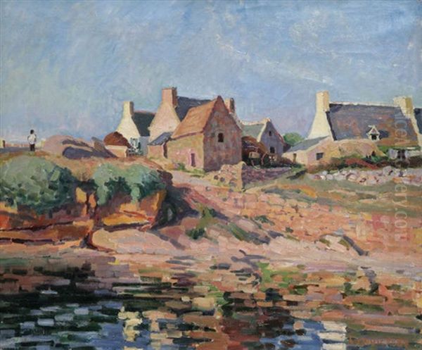 Ploumanach (bretagne) Oil Painting by Ludovic Rodo Pissarro