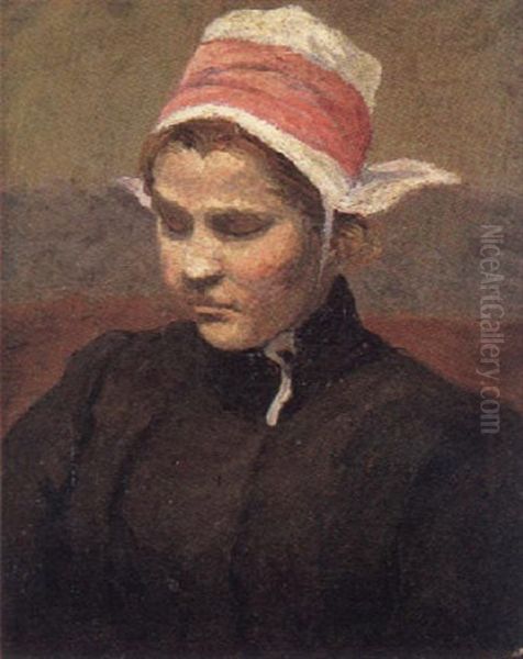 Bretonne Oil Painting by Ludovic Rodo Pissarro