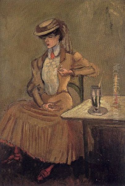 Absinthe Oil Painting by Ludovic Rodo Pissarro