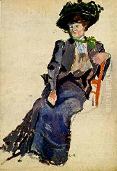 Elegante Assise Oil Painting by Ludovic Rodo Pissarro