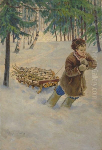 Poiss Oil Painting by Nikolai Petrovich Bogdanov-Belsky