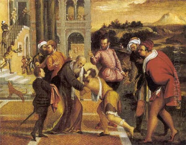 Il Ritorno Del Figliol Prodigo Oil Painting by Bonifazio de Pitati