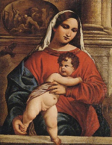 The Madonna And Child Oil Painting by Bonifazio de Pitati