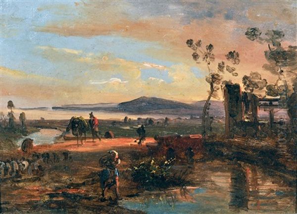 Veduta Di Sorrento Oil Painting by Anton Sminck Pitloo