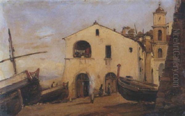 Sorrente Oil Painting by Anton Sminck Pitloo