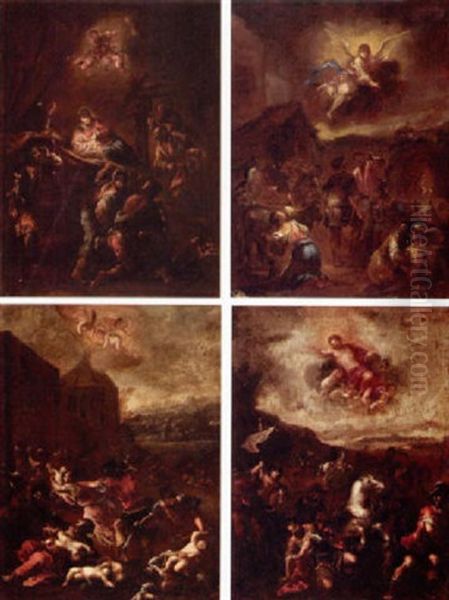 The Annunciation To The Shepherds Oil Painting by Matteo de' Pitocchi (Matteo Ghidoni)