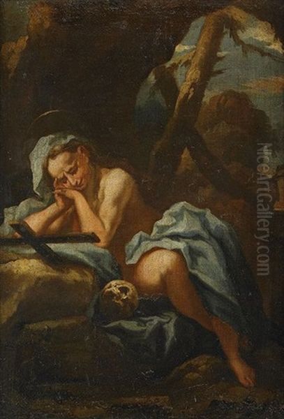 Maria Magdalena Oil Painting by Giovanni Battista Vicentino Pittoni the Elder