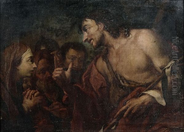 La Predication De Saint Jean Baptiste Oil Painting by Giovanni Battista Pittoni the younger